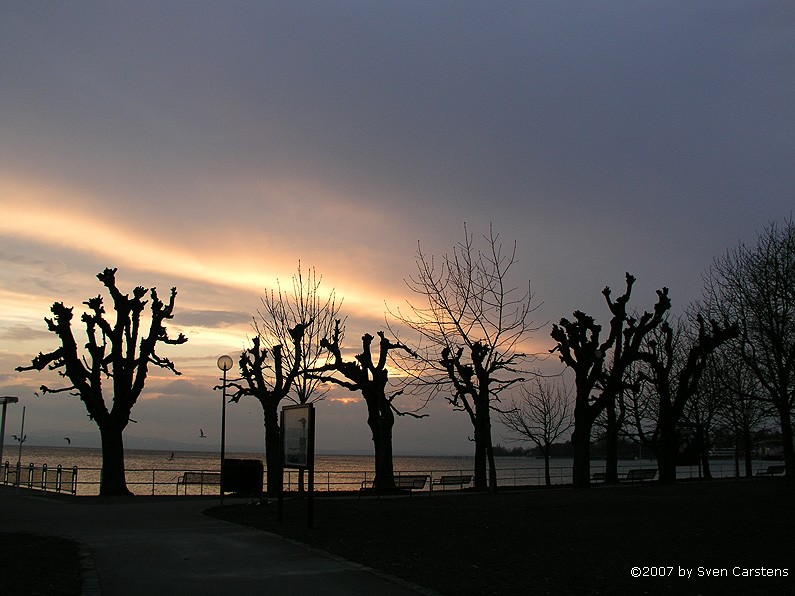 Sonnenuntergang am Kressbronner Landungssteg